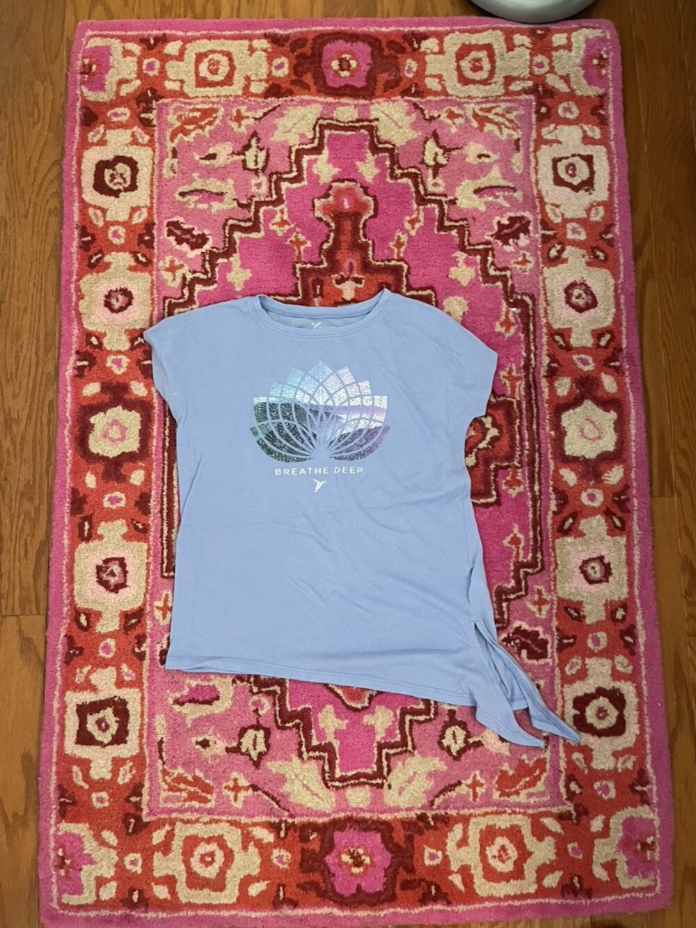 Old Navy Active Girl's Lavender Side Tie Exercise Short Sleeve T-Shirt